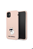 Apple iPhone 11 Uyumlu Kılıf Karl Lagerfeld Silikon Choupette Dizayn Kapak