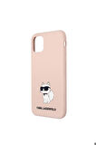 Apple iPhone 11 Uyumlu Kılıf Karl Lagerfeld Silikon Choupette Dizayn Kapak