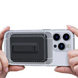 Magsafe Powerbank Benks MP09 Magnetik Standlı İnce Tasarımlı Powerbank 6000mAh 5W Siyah