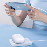 Magsafe Powerbank Benks MP09 Magnetik Standlı İnce Tasarımlı Powerbank 6000mAh 5W Mavi