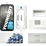 YoungKit iPhone 14 Pro Uyumlu Youngkit Antistatik ve Antidust Kolay Uygulama Aparatlı Cam Ekran Koruyucu