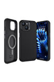Benks iPhone 15 Uyumlu Kılıf Karbon Fiber Magsafe Şarj Özellikli Benks Hybrid Armorpro 600D Kevlar Kapak