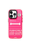 iPhone 15 Pro Max Uyumlu Kılıf Youngkit Luggage Firefly Serisi Kapak Pembe
