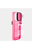iPhone 15 Pro Max Uyumlu Kılıf Youngkit Luggage Firefly Serisi Kapak Pembe