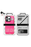 iPhone 15 Pro Max Uyumlu Kılıf Youngkit Luggage Firefly Serisi Kapak Pembe