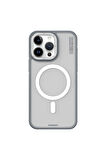 iPhone 15 Pro Max Uyumlu Kılıf Magsafe Şarj Özellikli Youngkit Rock Sand Serisi Kapak Gri