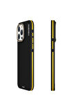 YoungKit iPhone 15 Pro Max Uyumlu Kılıf Magsafe Şarj Özellikli Youngkit 600D Kevlar Kapak Sarı