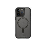 iPhone 15 Pro Max Uyumlu Kılıf SkinArma Şeffaf Airbag Tasarım Magsafe Şarj Özellik Saido Kapak Siyah