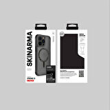 iPhone 15 Pro Max Uyumlu Kılıf SkinArma Şeffaf Airbag Tasarım Magsafe Şarj Özellik Saido Kapak Siyah