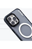 YoungKit iPhone 15 Pro Uyumlu Kılıf Magsafe Şarj Özellikli Youngkit Colored Sand Serisi Kapak Siyah