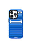 YoungKit iPhone 15 Pro Uyumlu Kılıf Youngkit Luggage Firefly Serisi Kapak Mavi
