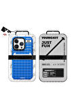 YoungKit iPhone 15 Pro Uyumlu Kılıf Youngkit Luggage Firefly Serisi Kapak Mavi
