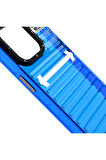 YoungKit iPhone 15 Pro Uyumlu Kılıf Youngkit Luggage Firefly Serisi Kapak Mavi