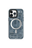 YoungKit iPhone 15 Pro Uyumlu Kılıf Magsafe Şarj Özellikli Youngkit Technology Serisi Kapak Siyah