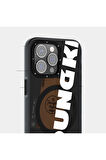 YoungKit iPhone 15 Pro Max Uyumlu Kılıf Magsafe Şarj Özellikli Youngkit Binfen Serisi Yazı Temalı Kapak Siyah