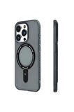 YoungKit iPhone 15 Pro Uyumlu Kılıf Magsafe Şarj Özellikli Youngkit Rock Serisi Kapak Siyah