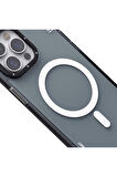 YoungKit iPhone 15 Pro Uyumlu Kılıf Magsafe Şarj Özellikli Youngkit Jiansha Serisi Kapak Siyah
