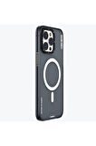 YoungKit iPhone 15 Pro Uyumlu Kılıf Magsafe Şarj Özellikli Youngkit Jiansha Serisi Kapak Siyah