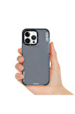 YoungKit iPhone 15 Pro Max Uyumlu Kılıf Buzlu Mat Tasarım Youngkit Colored Sand Serisi Kapak Siyah