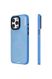 YoungKit iPhone 15 Pro Max Uyumlu Kılıf Buzlu Mat Tasarım Youngkit Colored Sand Serisi Kapak Mavi