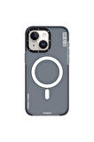 YoungKit iPhone 15 Uyumlu Kılıf Magsafe Şarj Özellikli Youngkit Jiansha Serisi Kapak Siyah