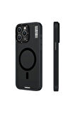 YoungKit iPhone 15 Pro Uyumlu Kılıf Magsafe Şarj Özellikli Youngkit Hidden Sand Serisi Kapak Siyah