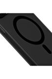 YoungKit iPhone 15 Pro Uyumlu Kılıf Magsafe Şarj Özellikli Youngkit Hidden Sand Serisi Kapak Siyah
