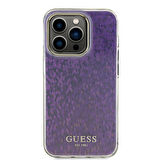iPhone 15 Pro Uyumlu Kılıf Guess Orjinal Lisanslı Yazı Logolu Mirror Disco Kapak Pembe
