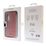 Galaxy Z Fold 5 Uyumlu Kılıf Guess Orjinal Lisanslı Yazı Logolu Glitter Script Kapak Pembe