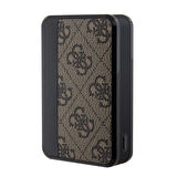 Powerbank Guess Orjinal Lisanslı Dijital Led Göstergeli PU Deri 4G Metal 10000mAh 18W Kahverengi