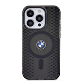 iPhone 15 Pro Max Kılıf BMW Magsafe Şarj Özellikli Transparan IML Signature Orjinal Lisanslı Siyah