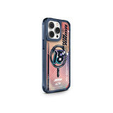 iPhone 15 Pro Max Uyumlu Skinarma Magsafe Şarj Özellikli Sticker Yapıştırmalı Drift Kapak Mavi