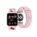 Watch 41mm Uyumlu Kordon Hello Kitty Orjinal Lisanslı Logolu Fiyonk & Kitty Head Yumuşak Strap Kayış