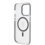 iPhone 15 Pro Uyumlu Kılıf Ferrari Orjinal Lisanslı Magsafe Özellikli Kontrast Bumper SF Ring Siyah