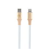 iPhone PD Şarj Kablosu Guess Orjinal Lisanslı Işıklı Kablo Ucu Type-c to Lightning 3A 1.5M Gold