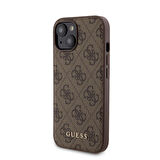 iPhone 14 Kılıf Guess Orjinal Lisanslı Magsafe Özellikli Kapak + Powerbank 5000mAh Kahverengi