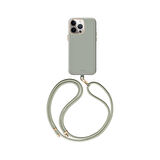 iPhone 15 Pro Uyumlu Kılıf Magsafe Şarj Özellikli Soft Yüzey Askı İpli Coehl Creme Kapak Yeşil