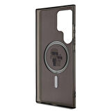 Galaxy S24 Ultra Kılıf Karl Lagerfeld Lisanslı Magsafe Özellikli Karl&Choupette IML Baskılı Siyah