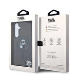 Galaxy S24 Plus Kılıf Karl Lagerfeld Lisanslı Magsafe Özellikli Karl&Choupette IML Baskılı Siyah