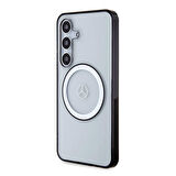 Galaxy S24 Kılıf Mercedes Benz Lisanslı Magsafe Özellikli PC TPU Transparan Black Ring Kapak Şeffaf