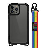 iPhone 13 Pro Kılıf Boyun Askılı Kompozit Tasarım Şok Önleyicili Lisanslı Switcheasy Odyssey Rainbow