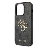 iPhone 14 Pro Max Uyumlu Kılıf GUESS PU Deri Büyük Metal Logo Dizaynlı Kapak