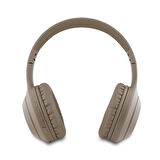 Kulak Üstü Bluetooth Kulaklık Guess Orjinal Lisanslı Katlanabilir Metal Klasik Logolu Kahverengi