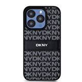 Apple iPhone 15 Pro Uyumlu Kılıf DKNY Orjinal Lisanslı 3D Yazılı Repeat Texture Pattern Kapak