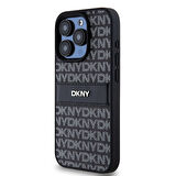 Apple iPhone 15 Pro Max Uyumlu Kılıf DKNY Orjinal Lisanslı 3D Yazılı Repeat Texture Pattern Kapak