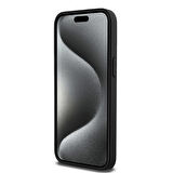 Apple iPhone 15 Pro Max Uyumlu Kılıf DKNY Orjinal Lisanslı Magsafe Şarj Özellikli 3D Yazılı Repeat Pattern Kapak