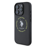 Apple iPhone 16 Pro Uyumlu Kılıf U.S. Polo Assn. Orjinal Lisanslı Magsafe Şarj Özellikli Circle ve Double Horse Logolu Deri Kapak