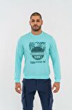 SWEATSHIRT BASIC - 902 - B25 - SU YEŞİLİ