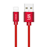 Wiwu WP201 MFI Lightning USB Kablo 2.4A Hızlı Şarj Kablosu 100 cm Naylon Örgü