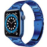 Apple Watch 40mm Wiwu Ultra Thin Steel Belt Three Beads Metal Saat Kordon Kayış Bileklik